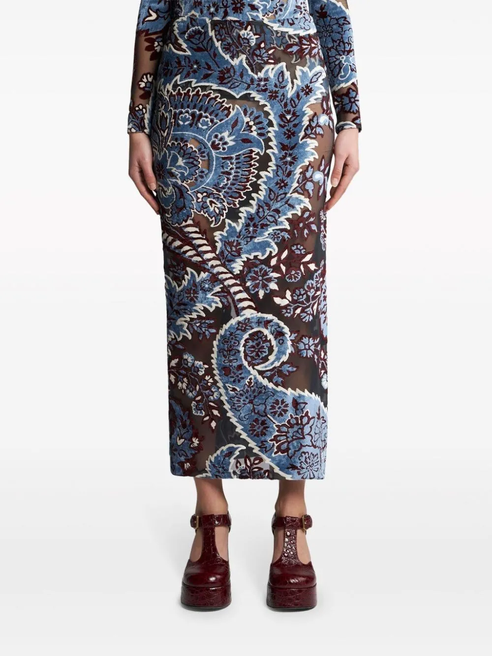   Etro  Gonna midi in velluto  