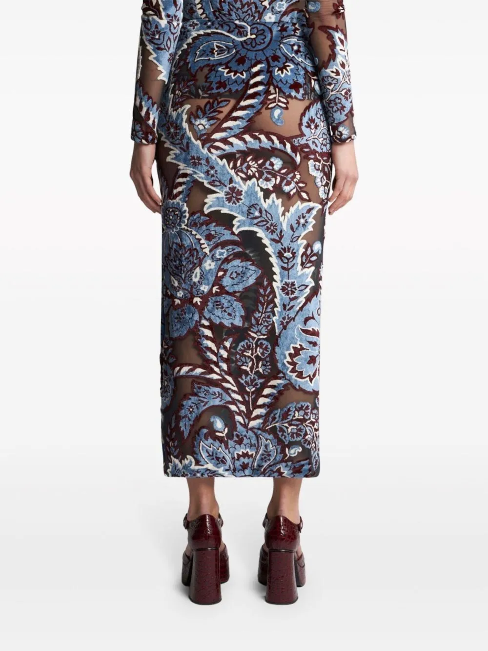   Etro  Gonna midi in velluto  