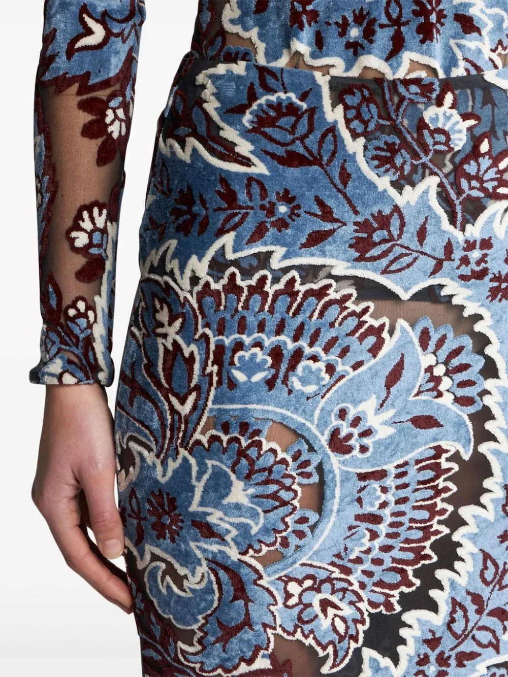   Etro  Gonna midi in velluto  