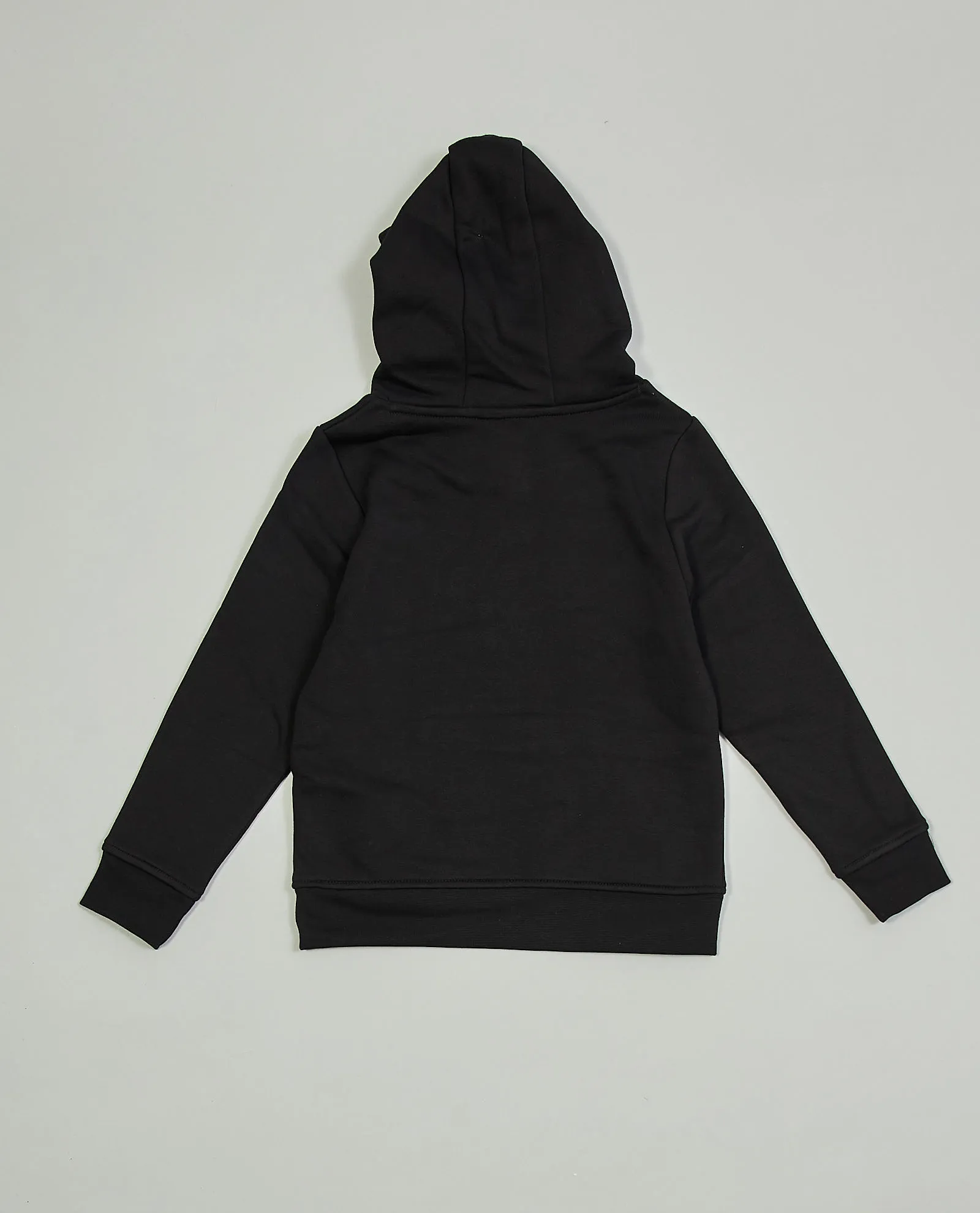 Felpa bambino Boss nera con logo a contrasto