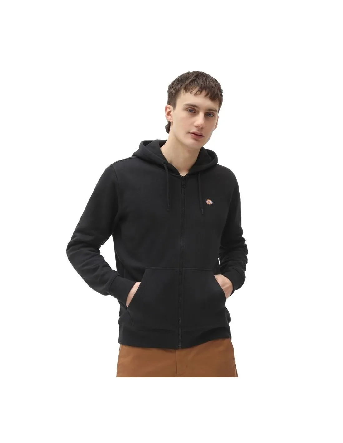 Felpa con cappuccio Dickies Oakport con zip nera