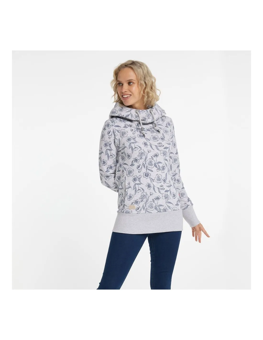 Felpa con cappuccio Ragwear Yoda Print grigio chiaro