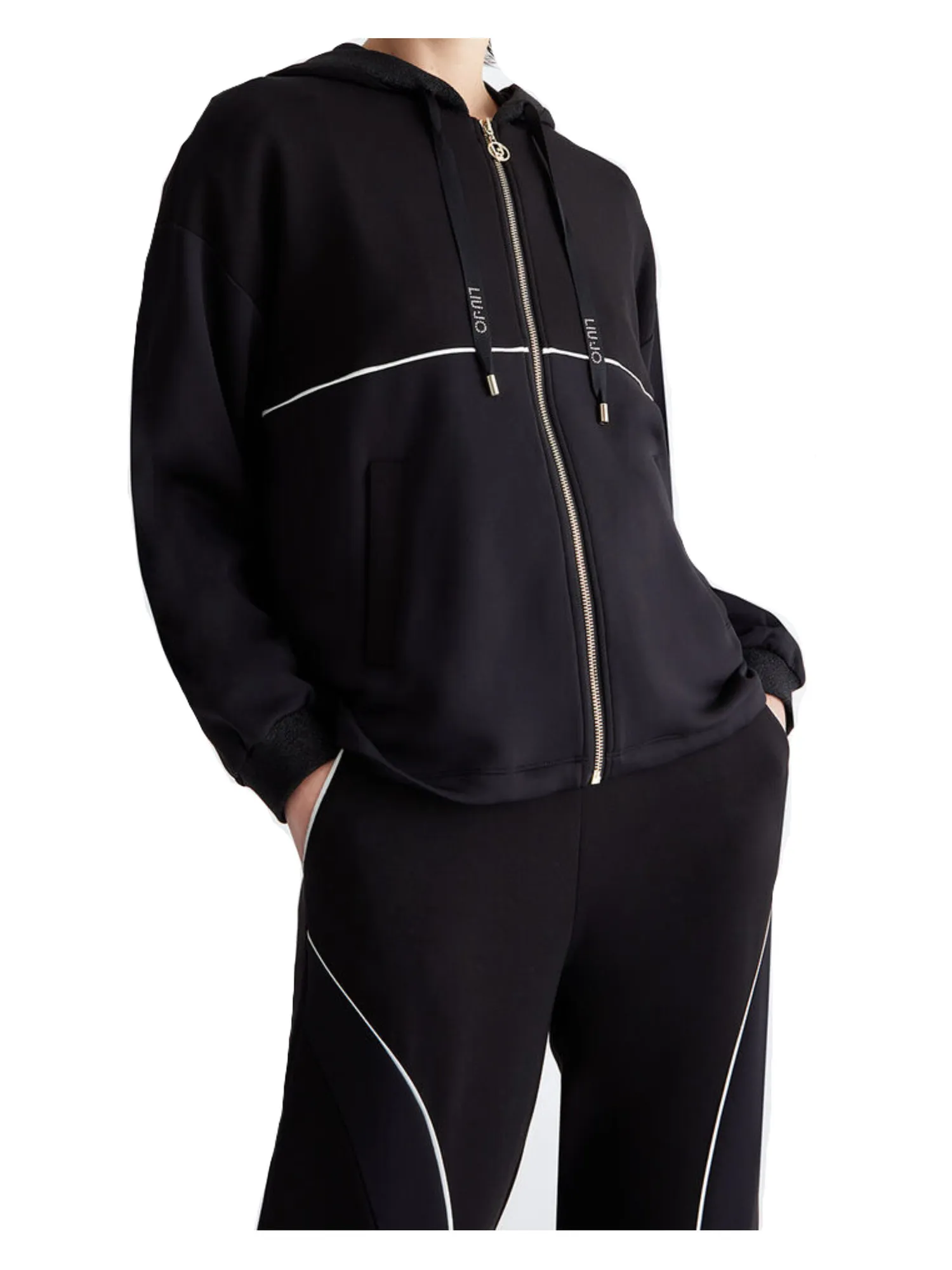 Felpa con zip Liu Jo da donna nera
