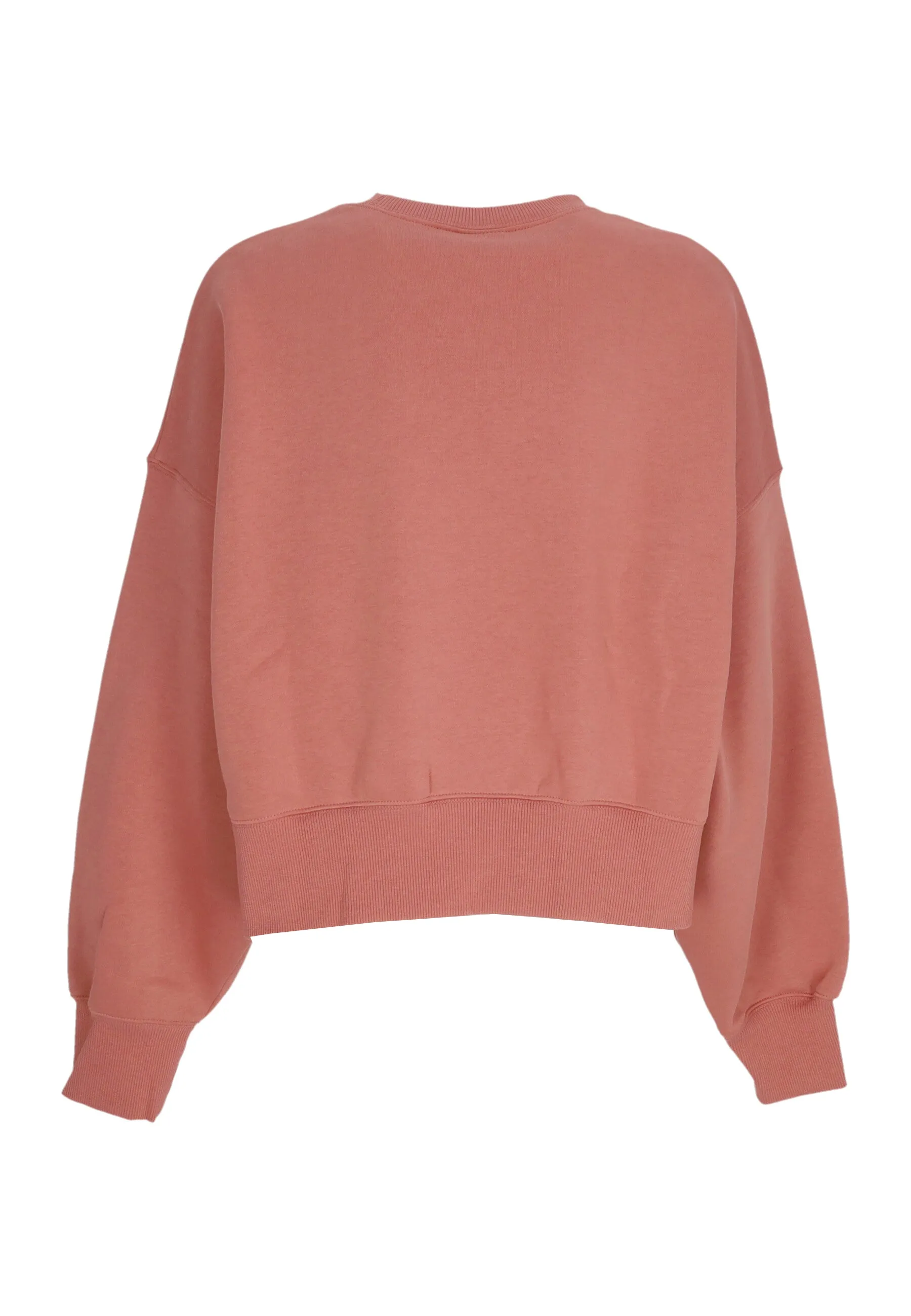 Felpa Girocollo Donna W Sportswear Phoenix Fleece Over-oversized Logo Crewneck Canyon Pink/lt Orewood Brn/red Sepia