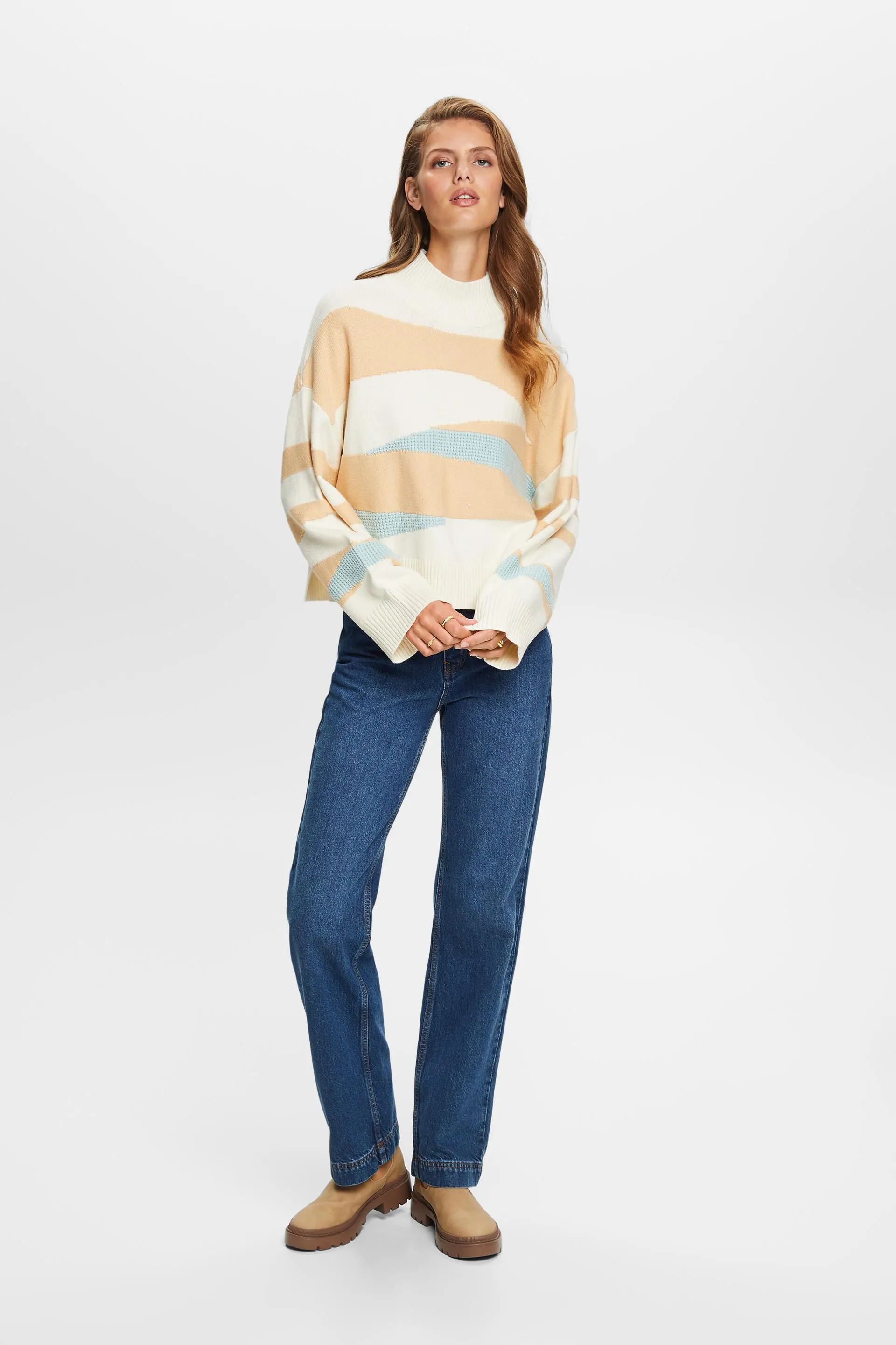 Felpa jacquard con lupetto