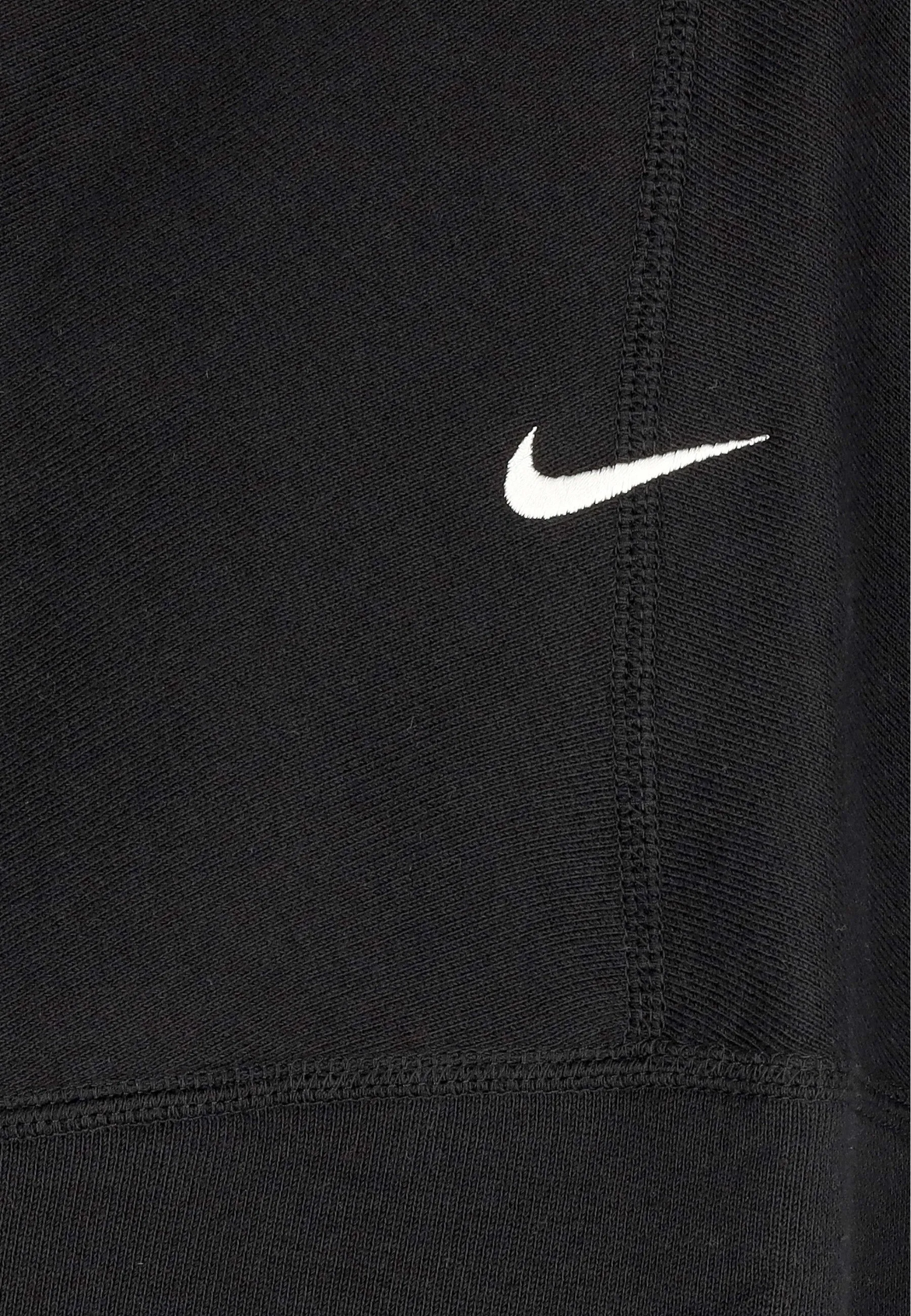 Felpa Leggera Cappuccio Corta Donna W Sportswear Oversized Fleece Dance Crop Hoodie Black/sail
