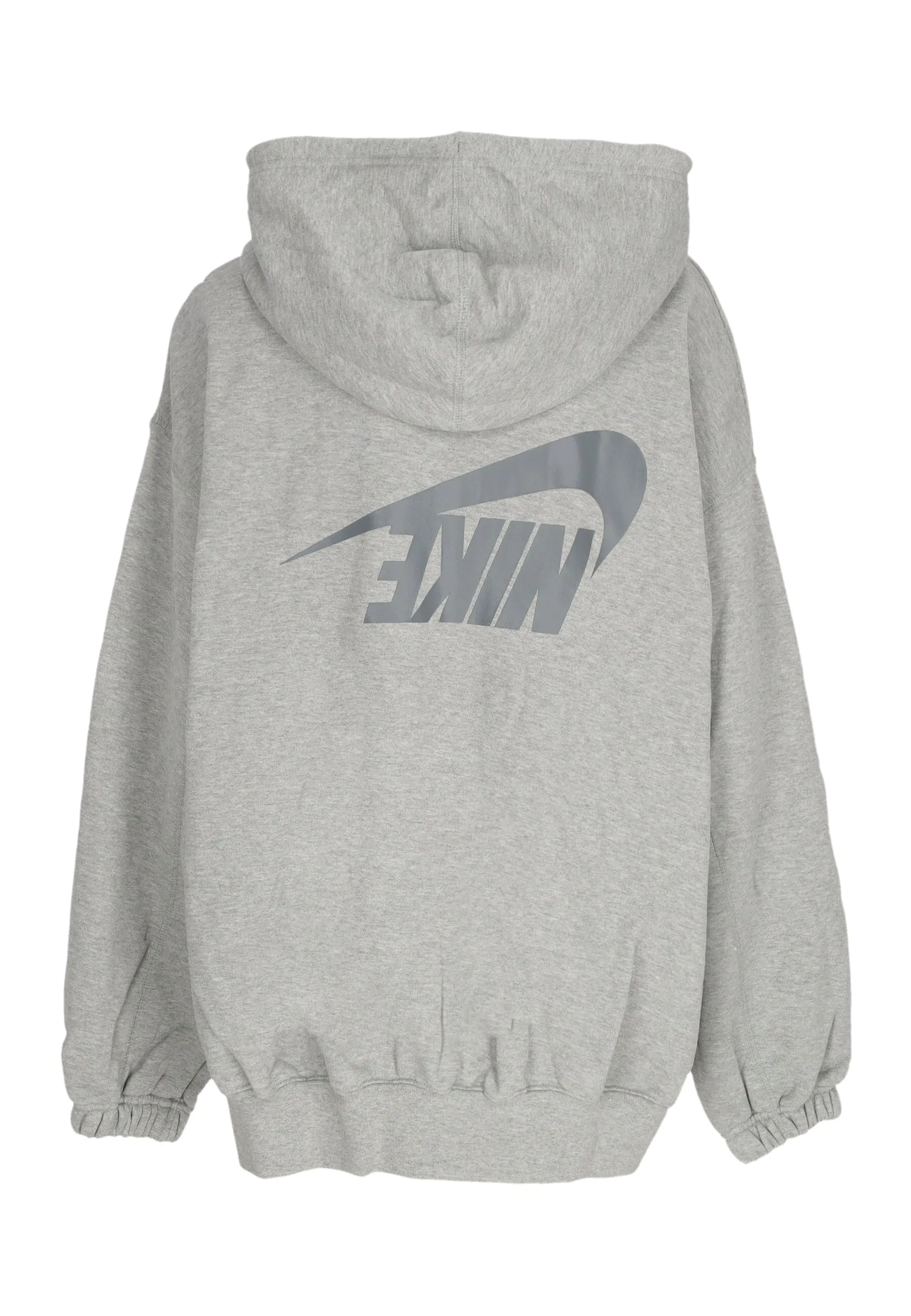Felpa Leggera Cappuccio Zip Donna W Sportswear Dance Oversized Full-zip Hoodie Dk Grey Heather/smoke Grey