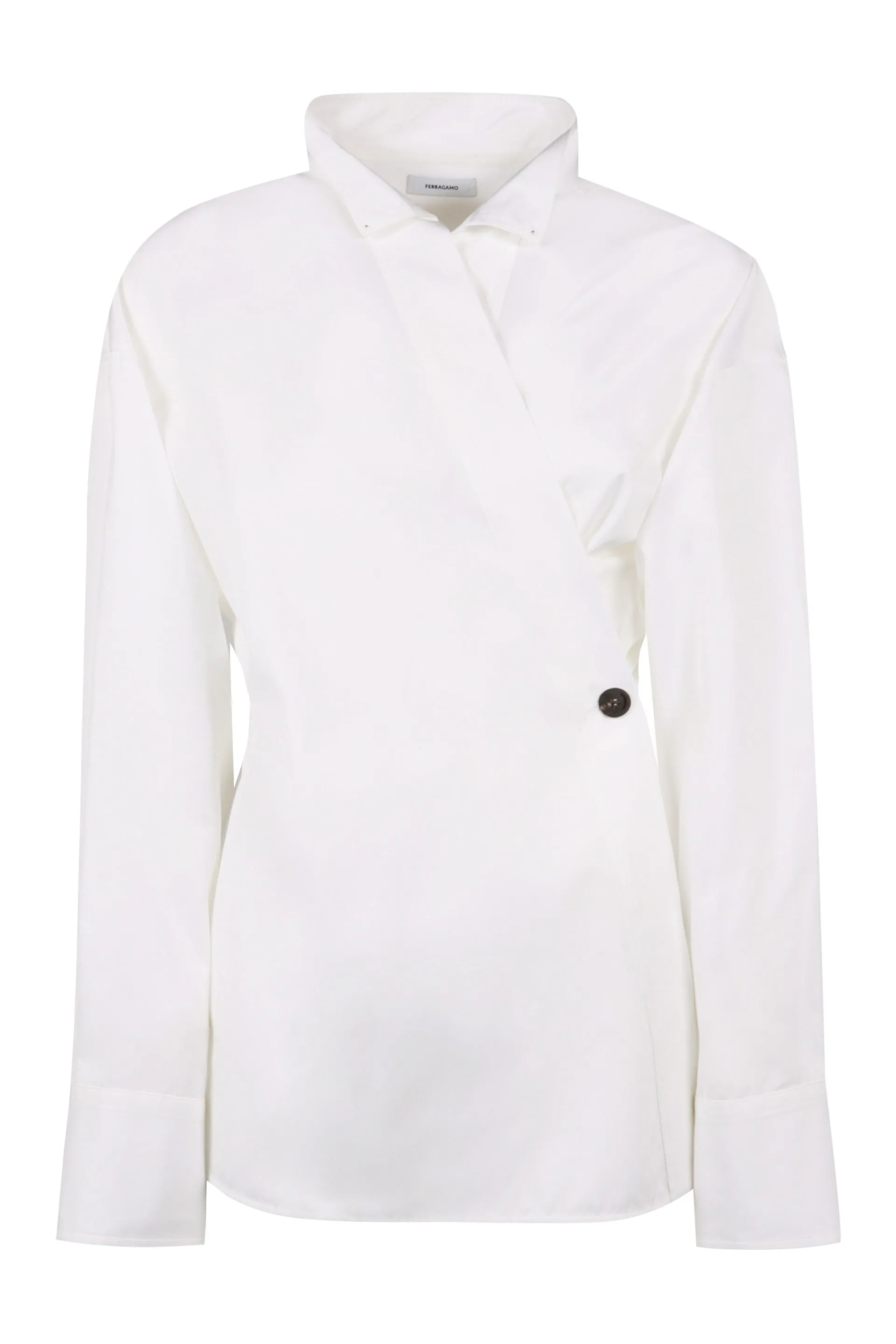 FERRAGAMO Camicia in popeline di cotone