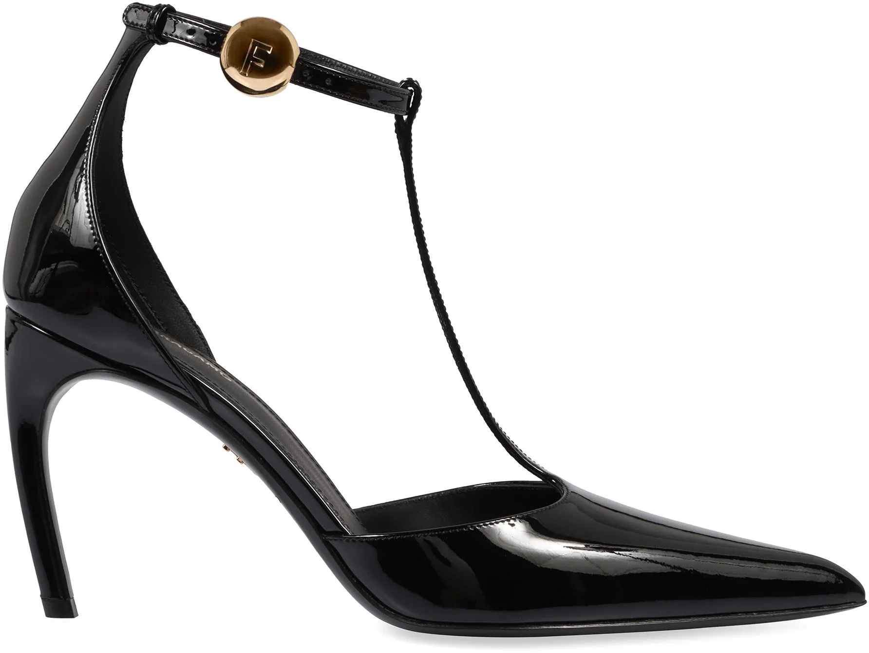 FERRAGAMO Décolleté T-strap in vernice
