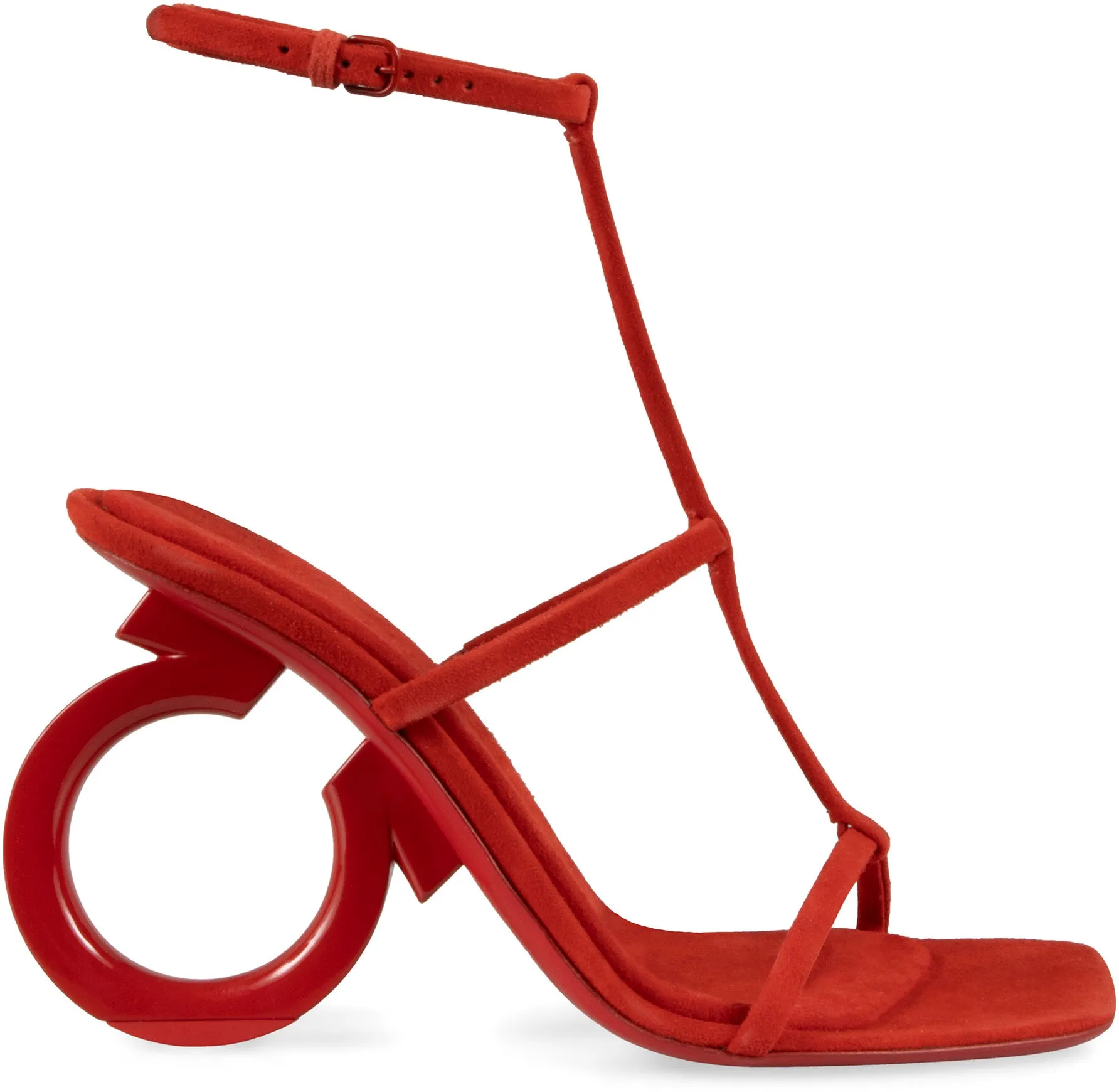 FERRAGAMO Sandali Elina in suede
