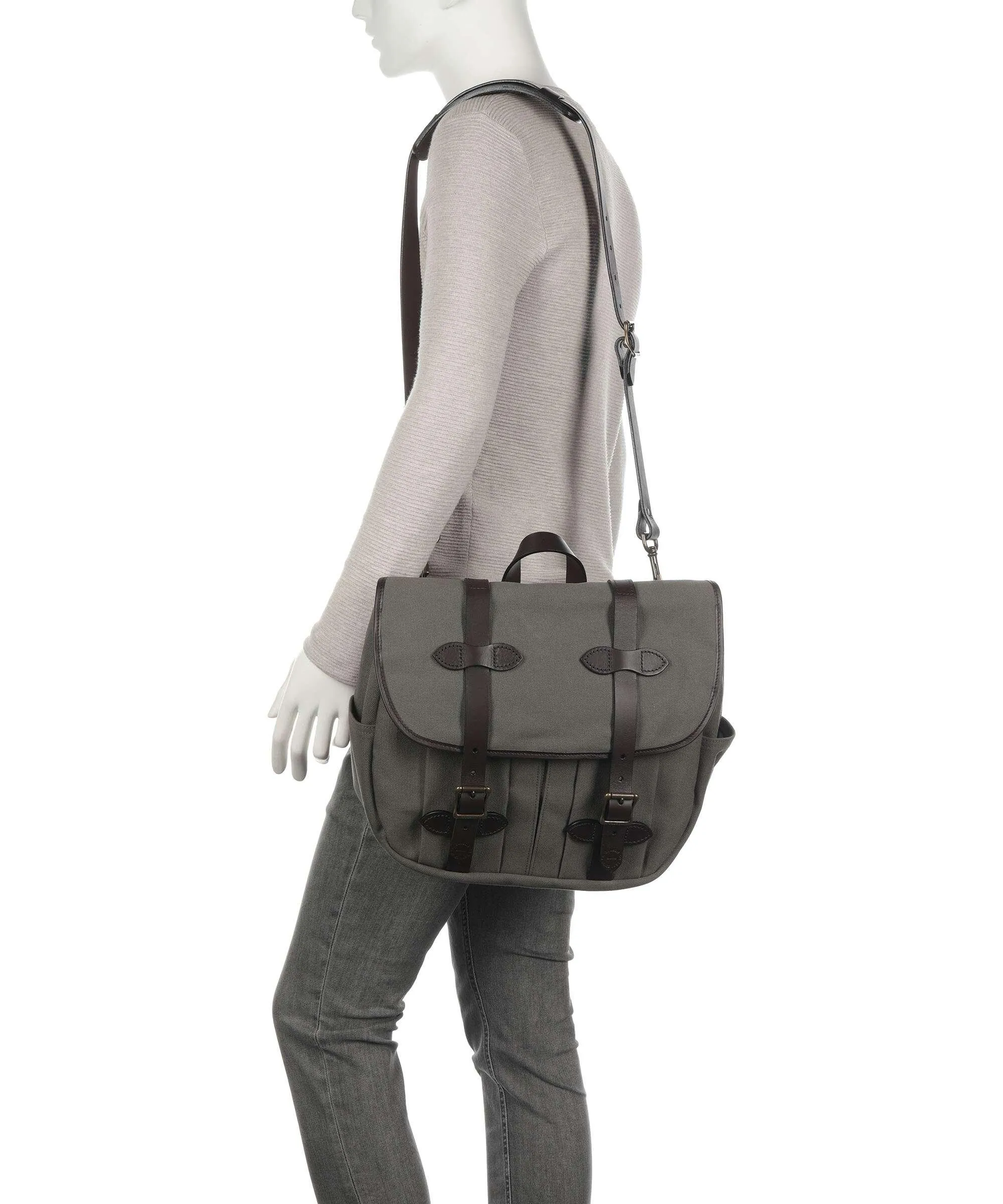  Filson Rugged Twill Borsa a mano cotone grigio-verde  