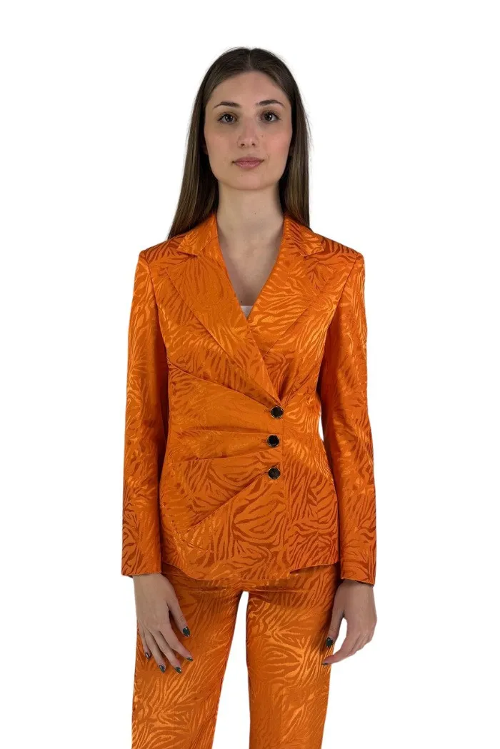 Fracomina blazer slim in fantasia zebrata fq24sj2006w705f8