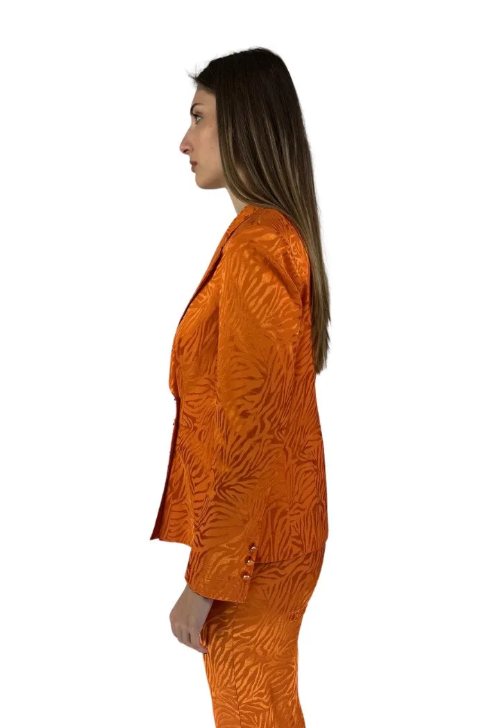 Fracomina blazer slim in fantasia zebrata fq24sj2006w705f8