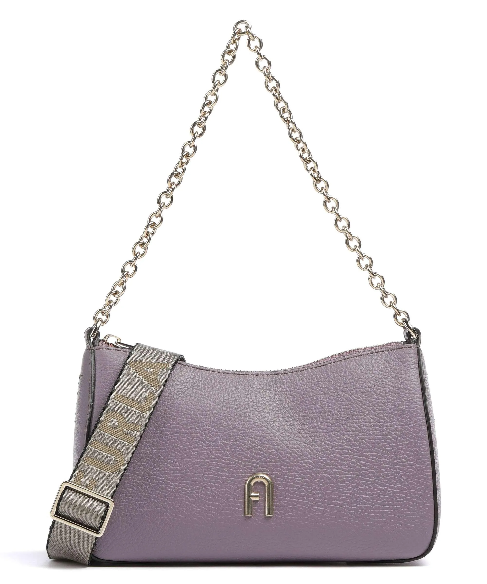  Furla Primula Mini Borsa a spalla pelle granulata viola  