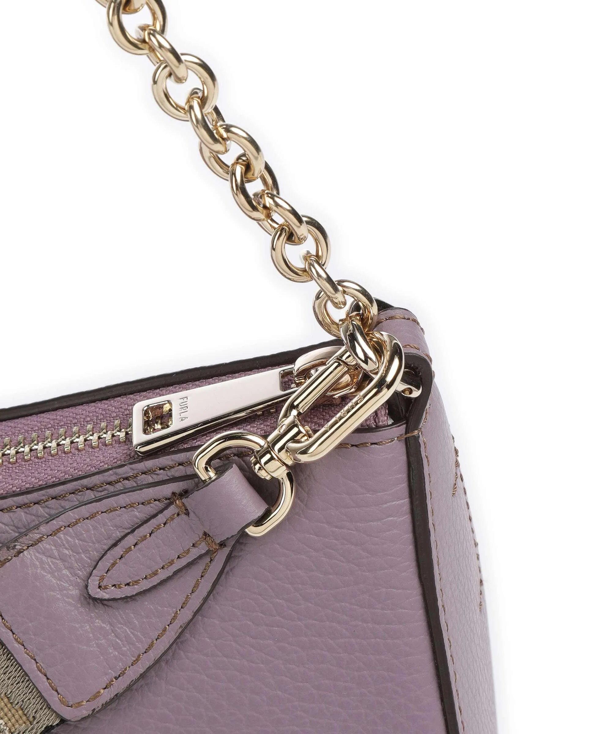 Furla Primula Mini Borsa a spalla pelle granulata viola  