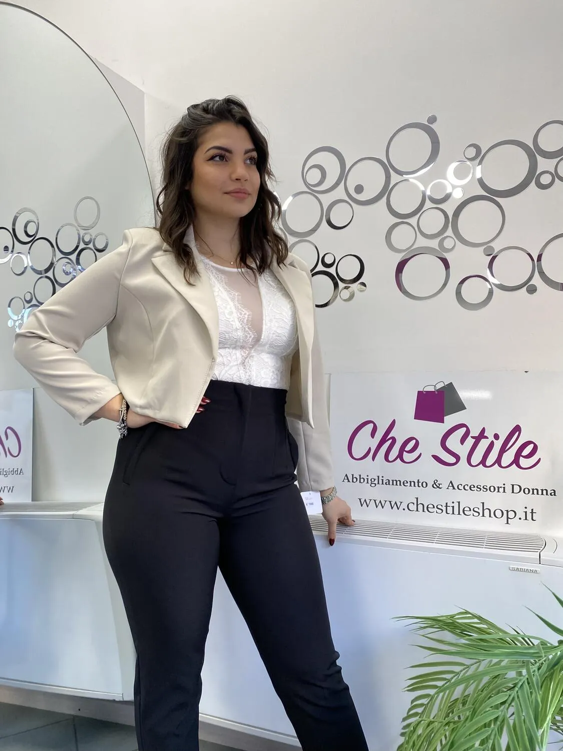 Giacca crop aperta