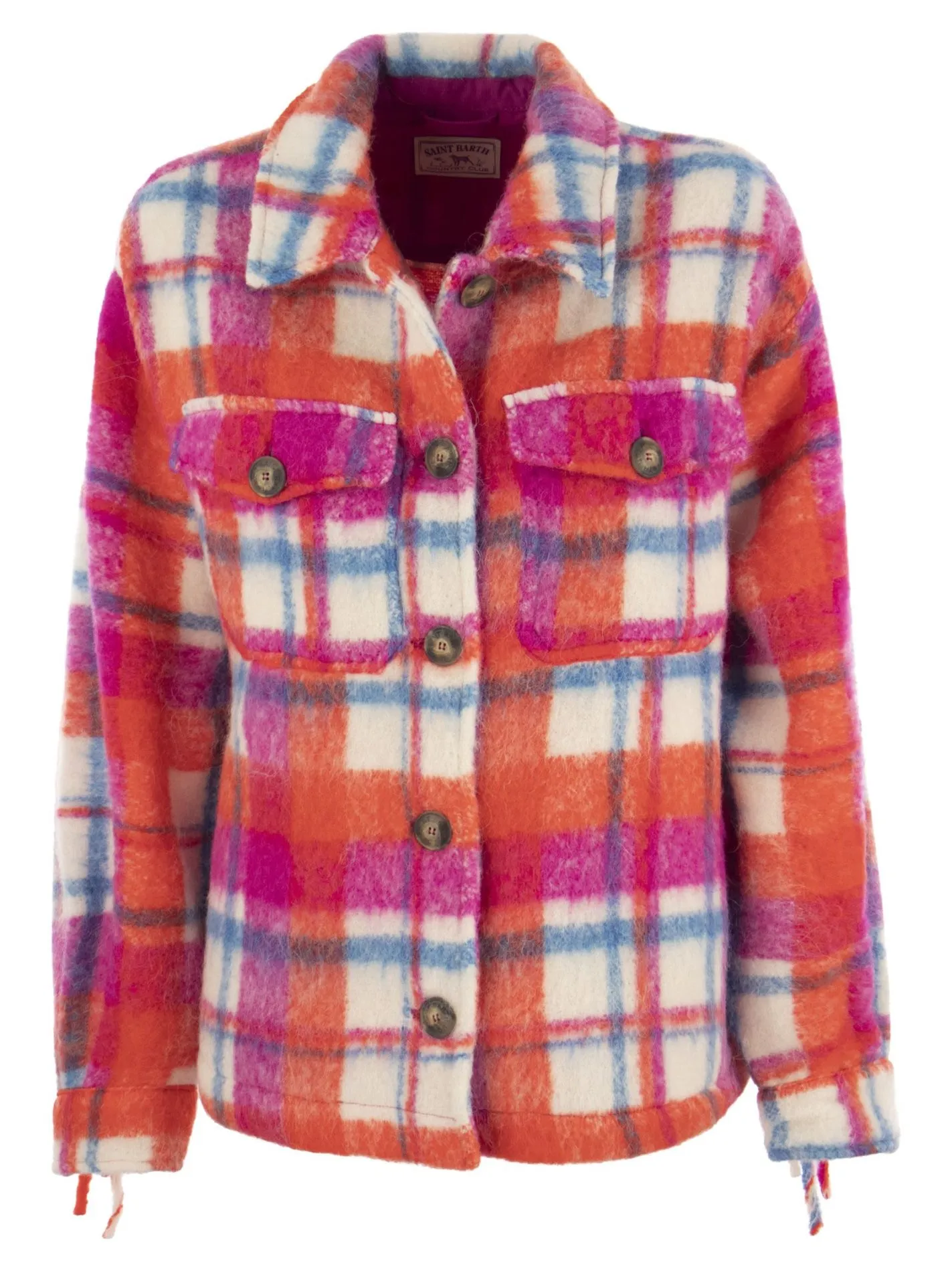 Giacca donna overshirt con frange