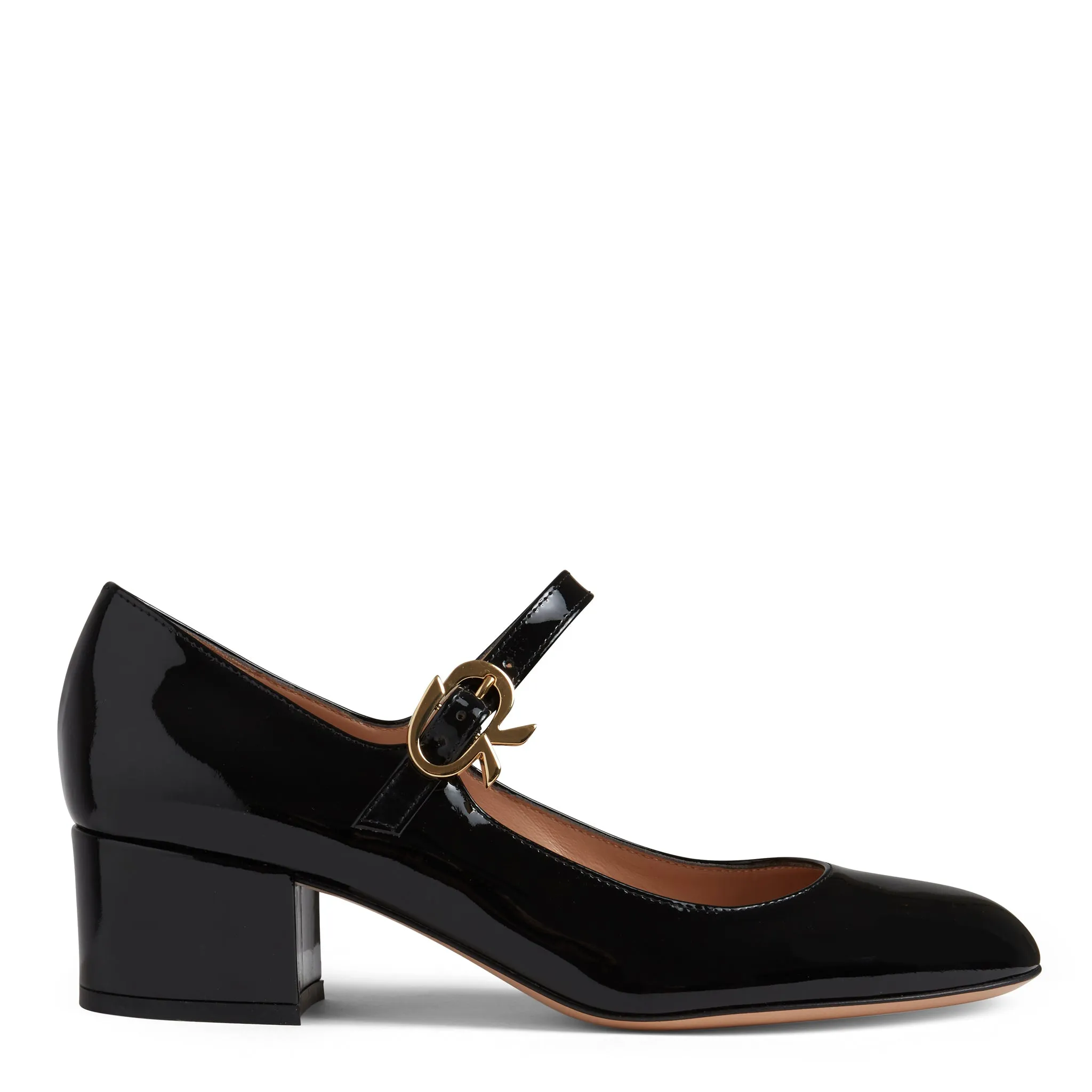GIANVITO ROSSI  Dècolletè ''Mary Ribbon 45'' in vernice nera