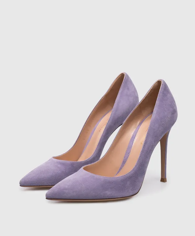 Gianvito Rossi Décolleté Gianvito in camoscio viola G2847015RIC