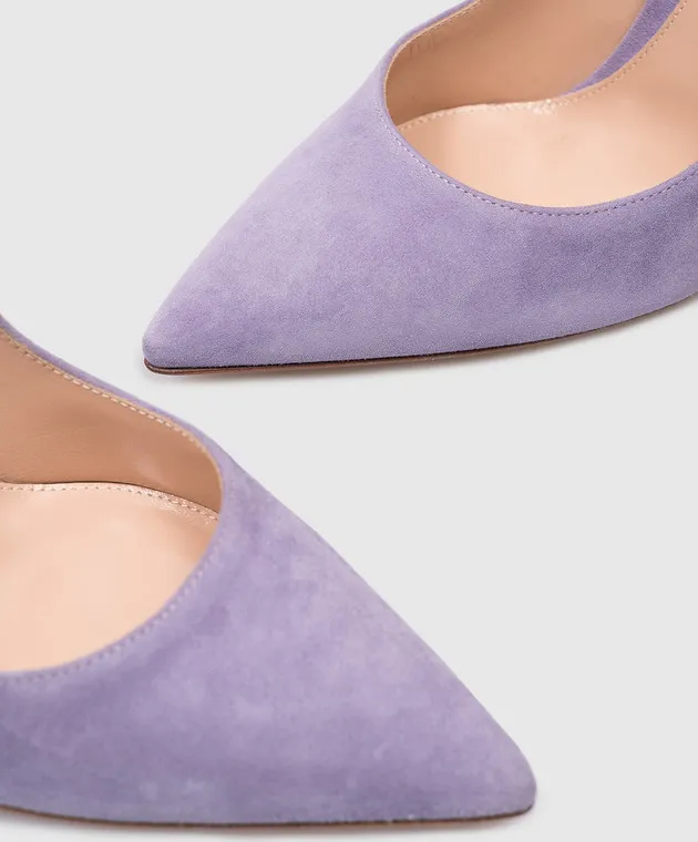 Gianvito Rossi Décolleté Gianvito in camoscio viola G2847015RIC