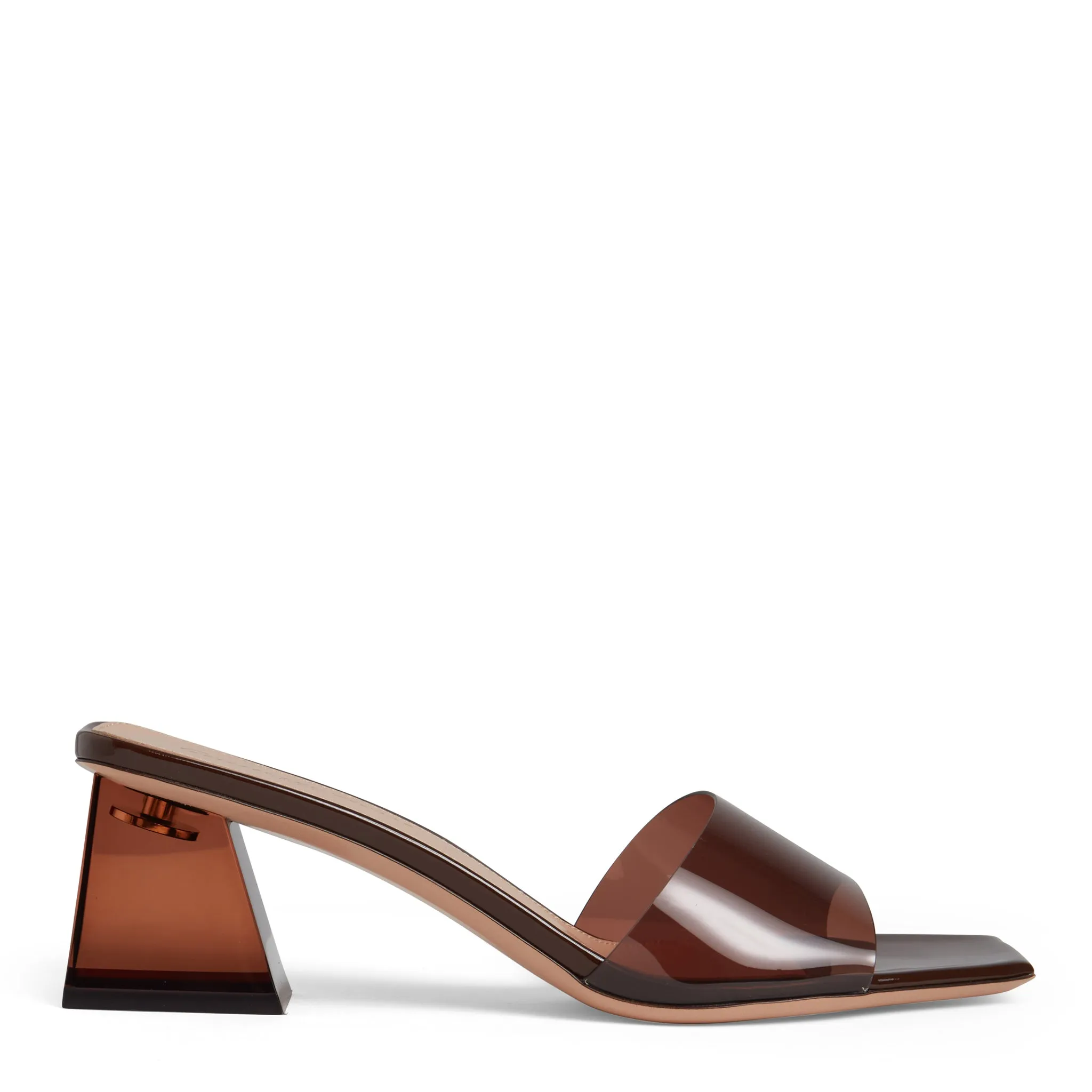 GIANVITO ROSSI  Sandali ''Cosmic'' in polyestere marrone