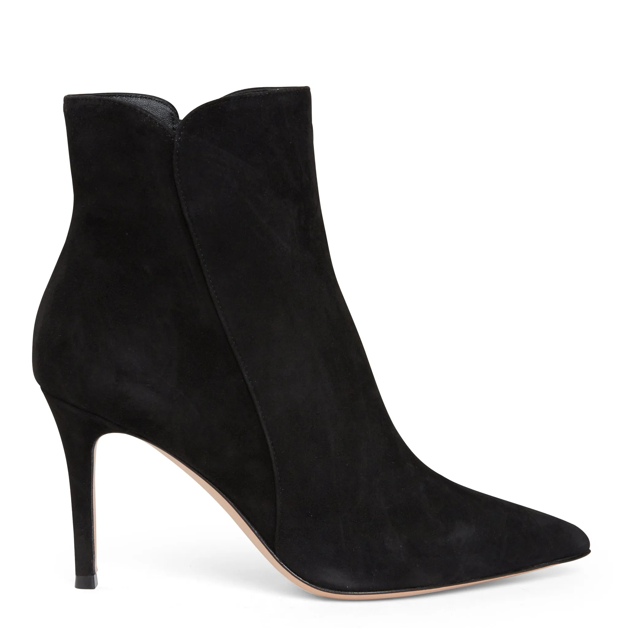 GIANVITO ROSSI  Stivaletto in suede nero