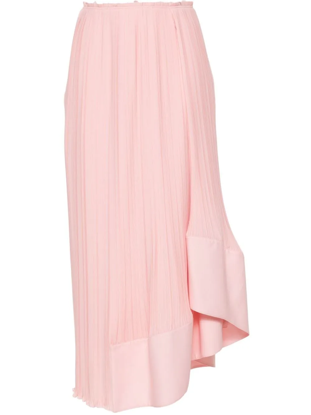 Gonna asimmetrica plisse in rosa - donna