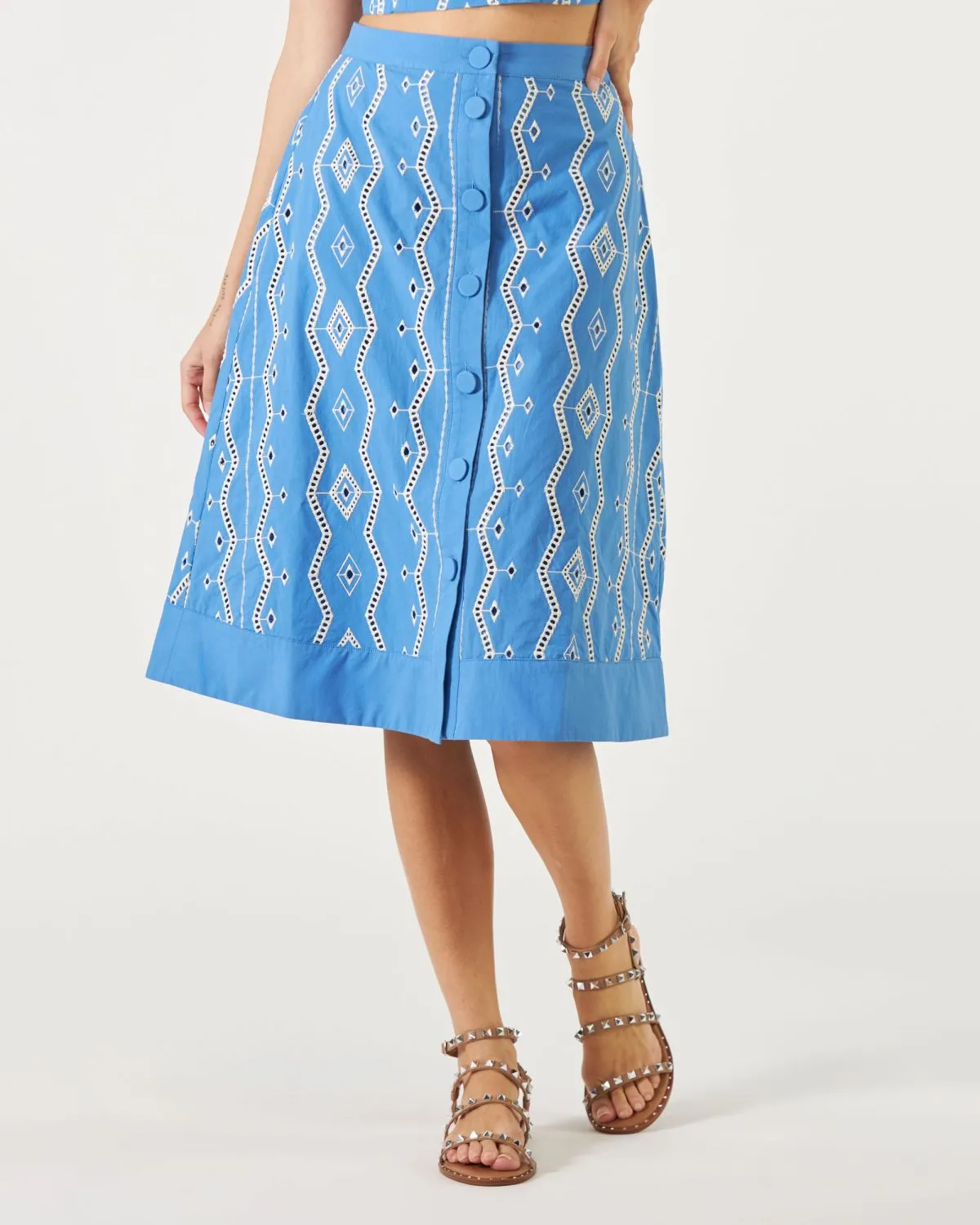 Gonna First Suncoo midi di colore blu