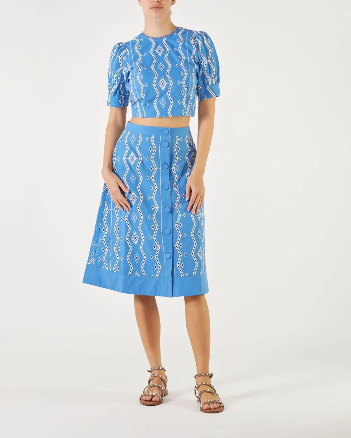 Gonna First Suncoo midi di colore blu