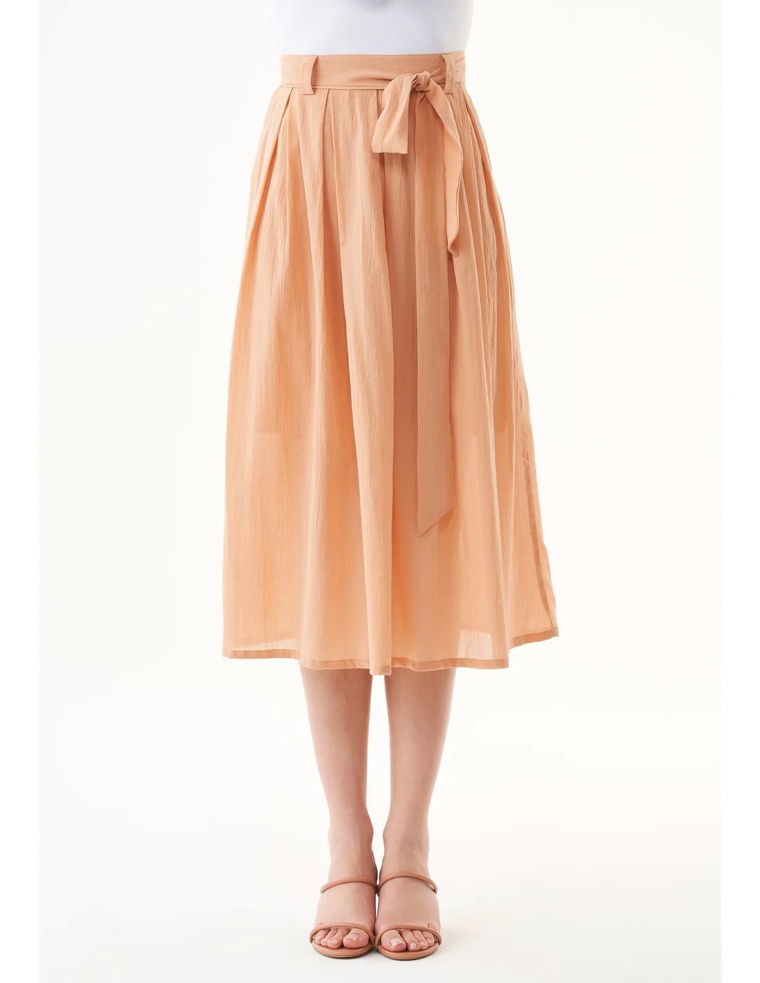 GONNA LUNGA IN CREPE DI 100% COTONE BIOLOGICO