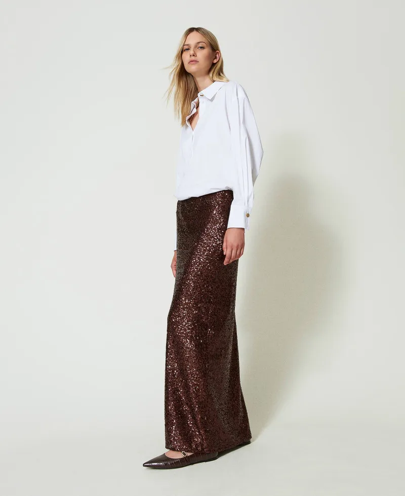 Gonna lunga in full paillettes