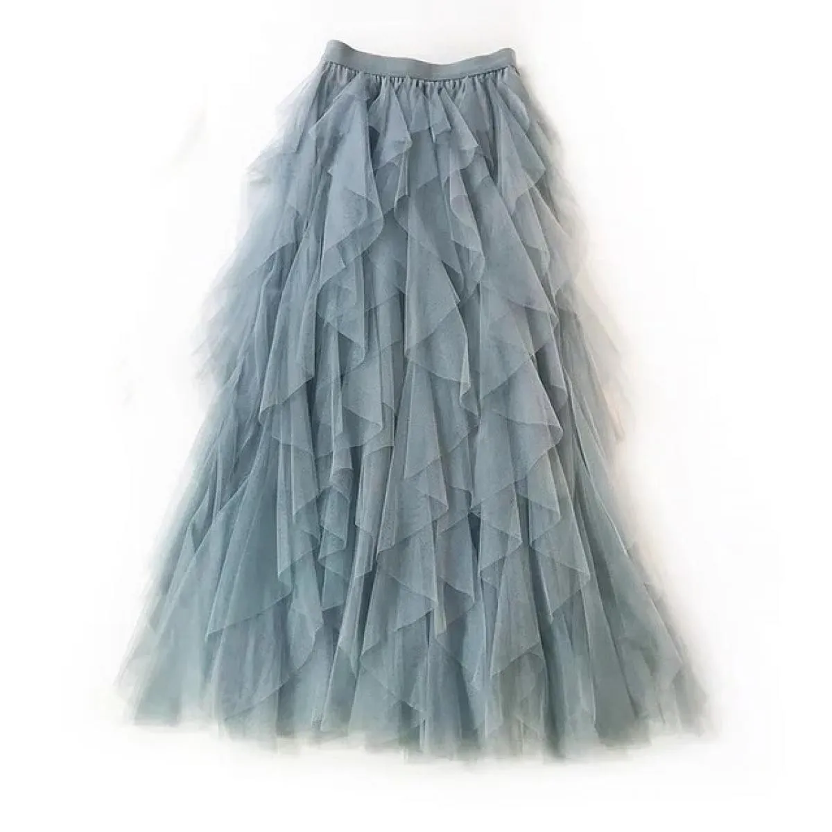 Gonna lunga lunga in tulle moda donna 2023 gonna tutu pieghettata a vita alta rosa carina gonna in rete da donna femminile in re