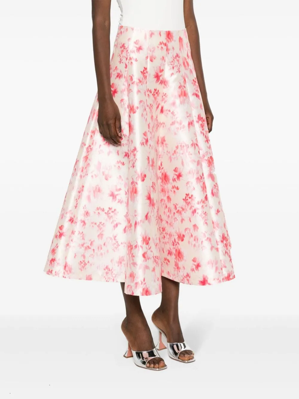 Gonna midi  con stampa floreale in multicolore - donna