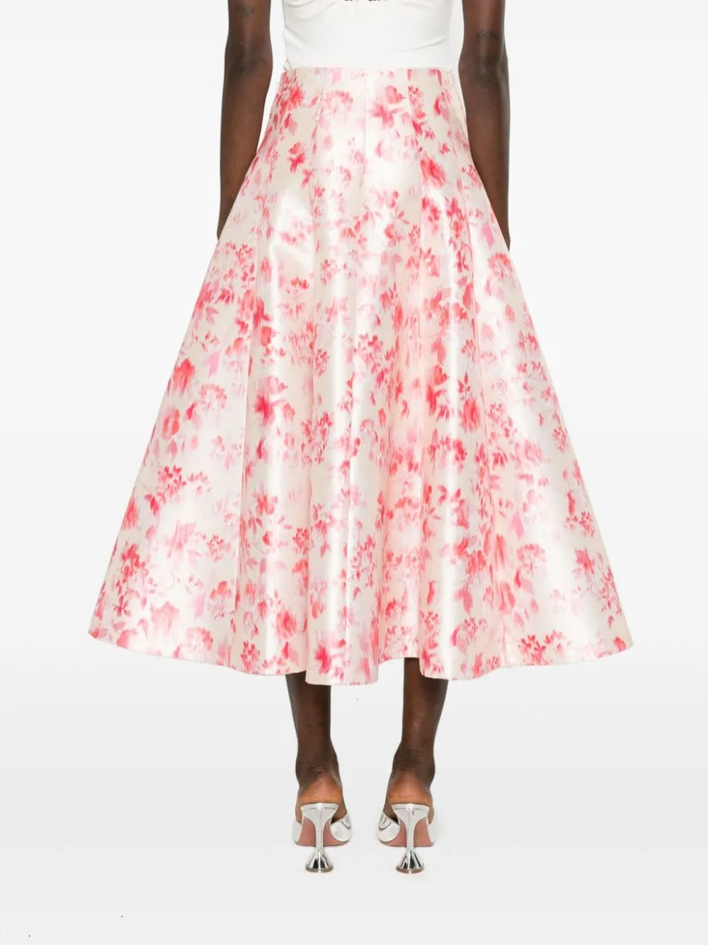 Gonna midi  con stampa floreale in multicolore - donna
