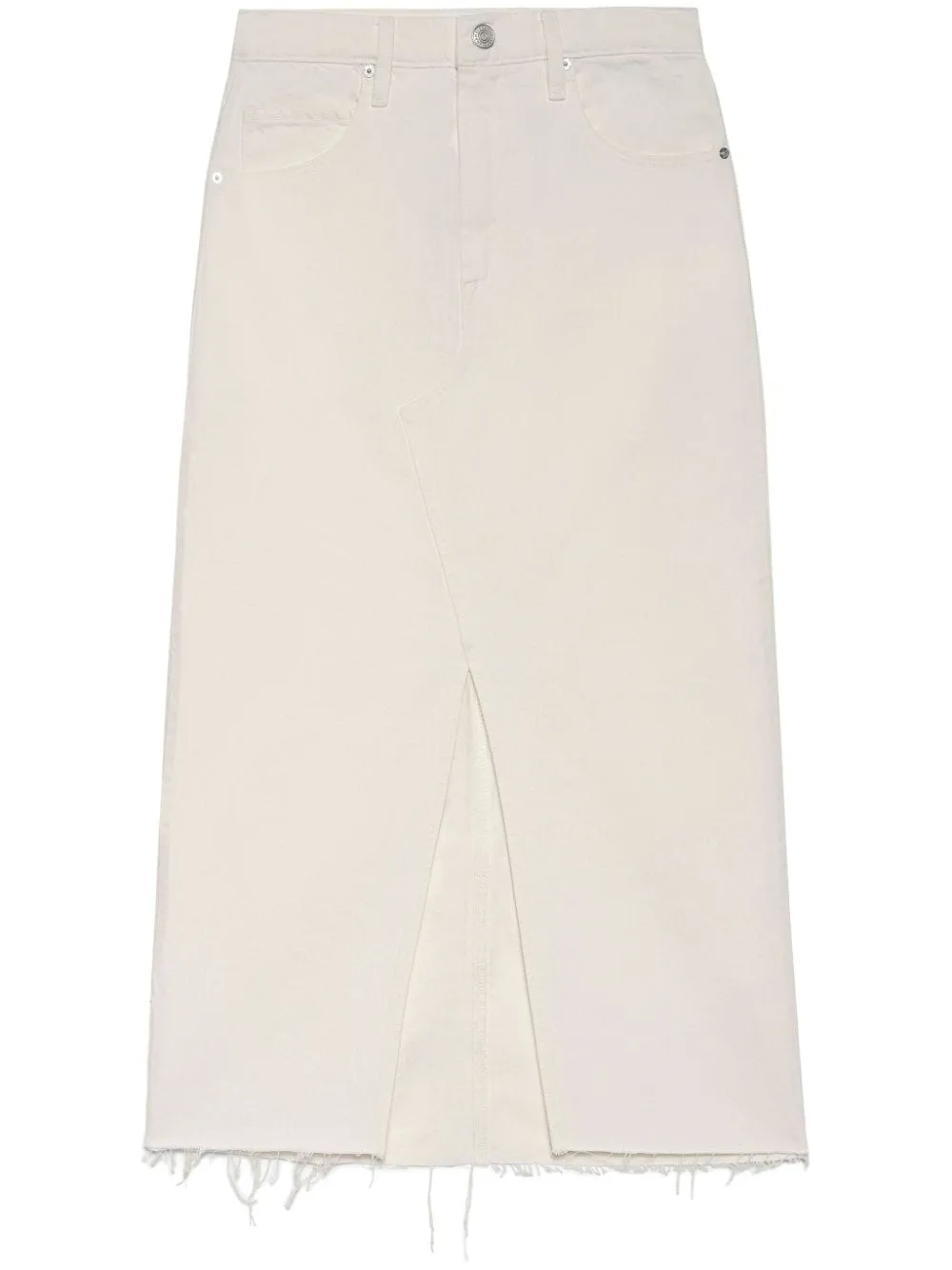 Gonna midi The Midaxi in denim in beige - donna