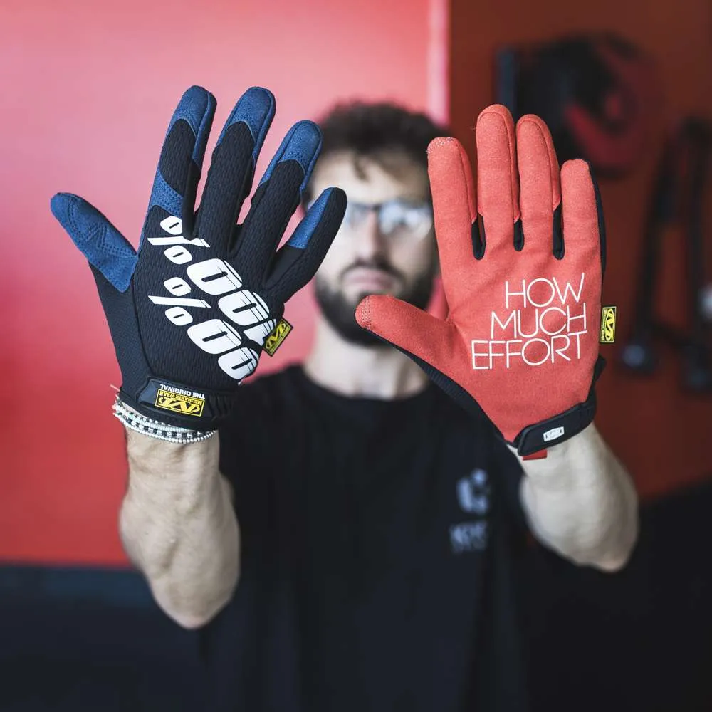Guanti 100% rosso/blu The Original Mechanix Wear 
