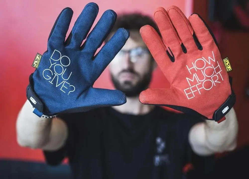Guanti 100% rosso/blu The Original Mechanix Wear 