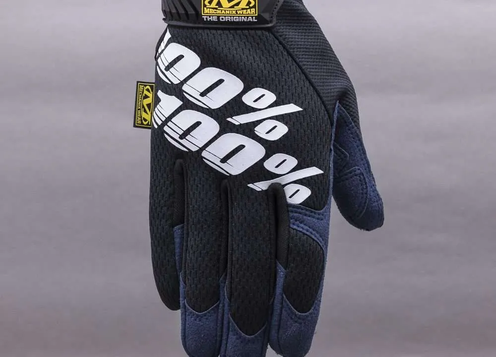 Guanti 100% rosso/blu The Original Mechanix Wear 