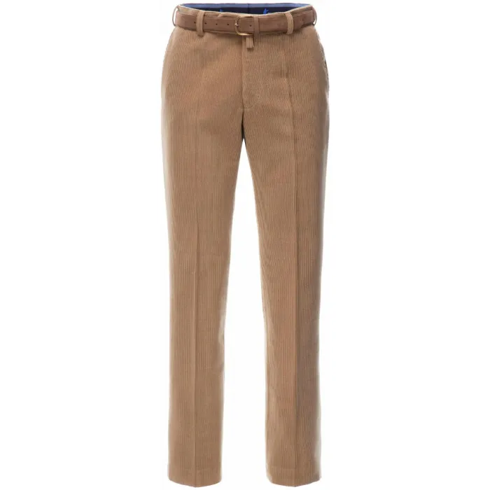 Henk ter Horst pantaloni Trelana in lana elasticizzata a coste Camel