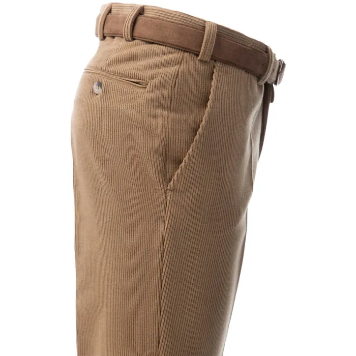 Henk ter Horst pantaloni Trelana in lana elasticizzata a coste Camel