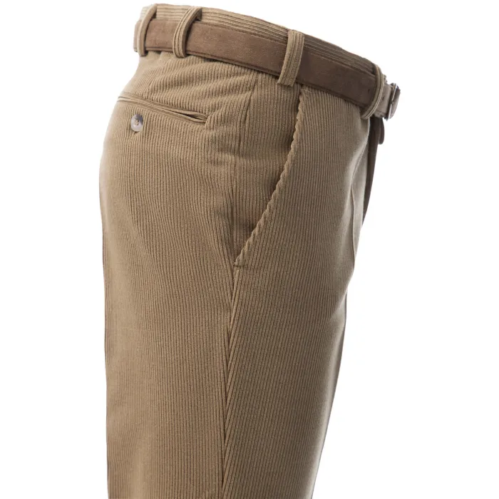 Henk ter Horst pantaloni Trelana in lana elasticizzata a coste Camel