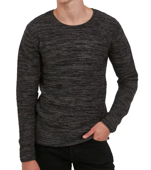 INDICODE Bayne maglione a maglia fine maglione da uomo screziato 35548MM 915 grigio