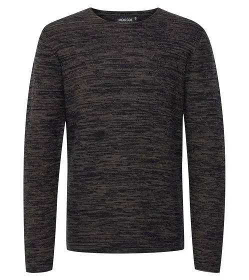 INDICODE Bayne maglione a maglia fine maglione da uomo screziato 35548MM 915 grigio