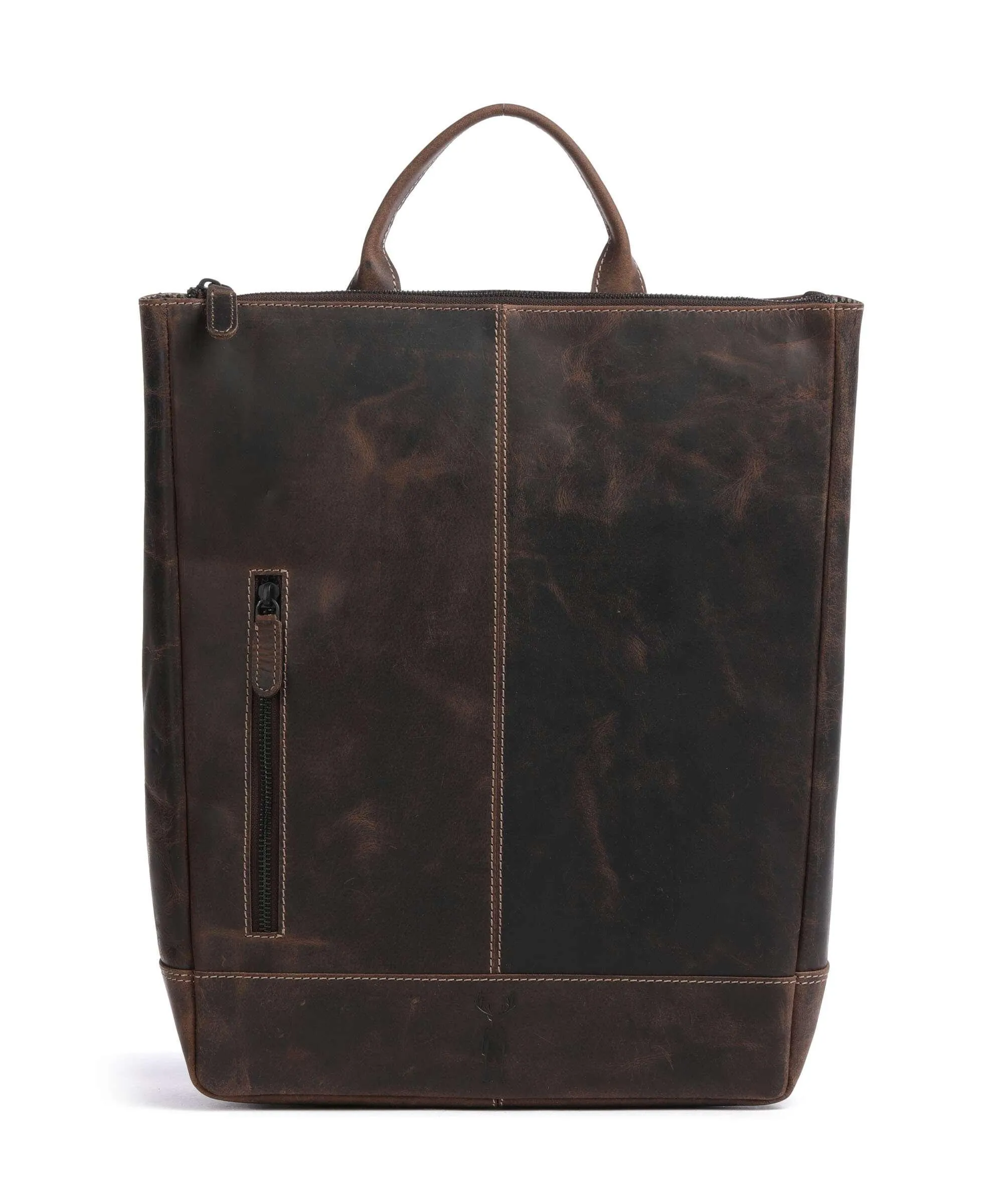  Jack Kinsky Baltimore 14 Zaino 13″ pelle granulata marrone scuro  