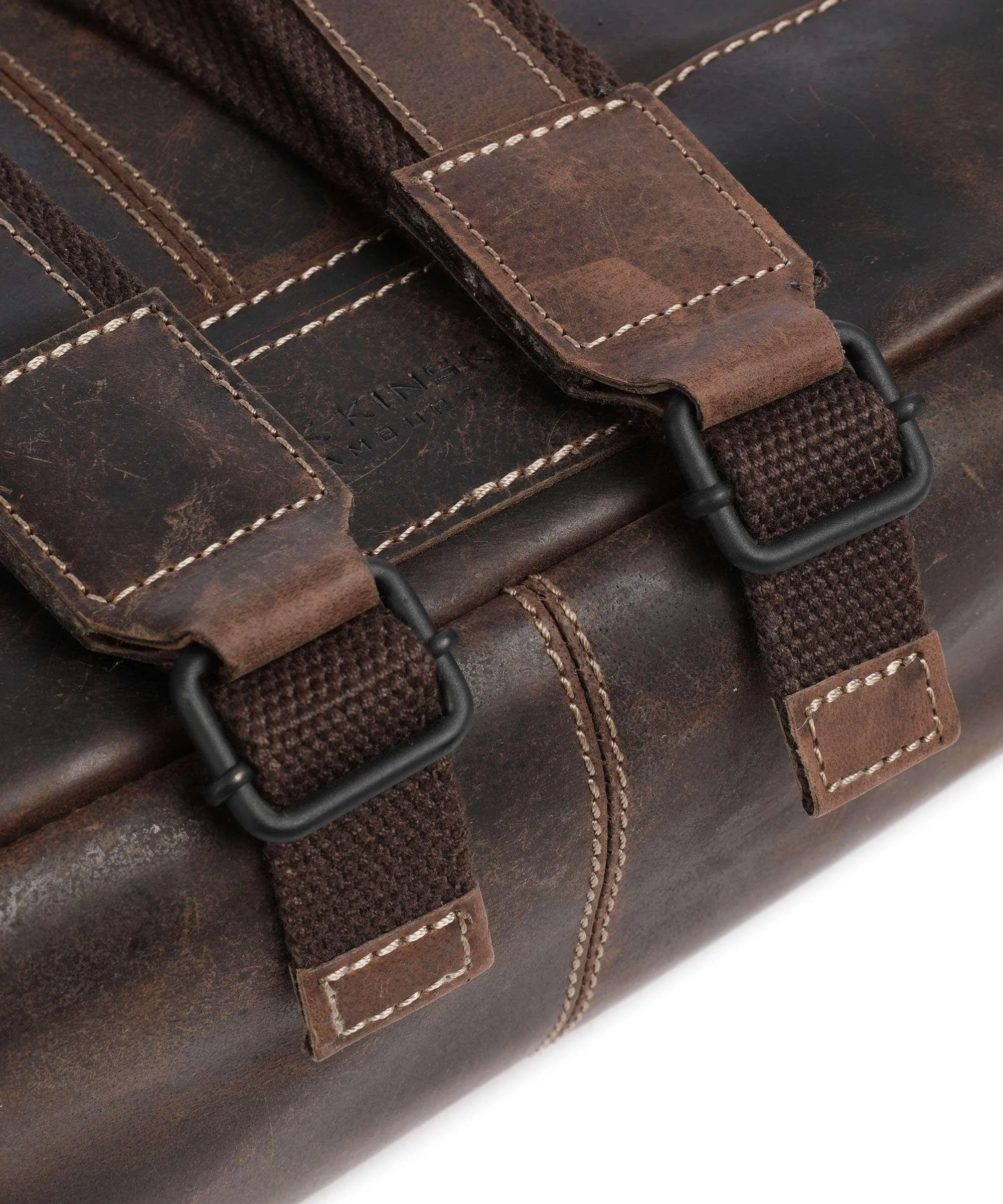  Jack Kinsky Baltimore 14 Zaino 13″ pelle granulata marrone scuro  