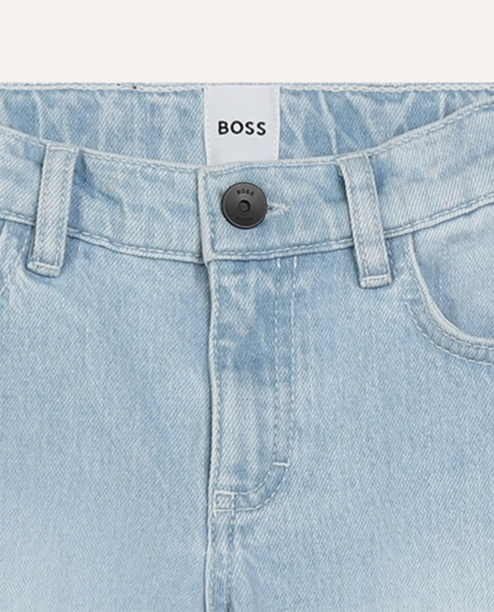 Jeans Boss per bambini a tasche in lavaggio chiaro