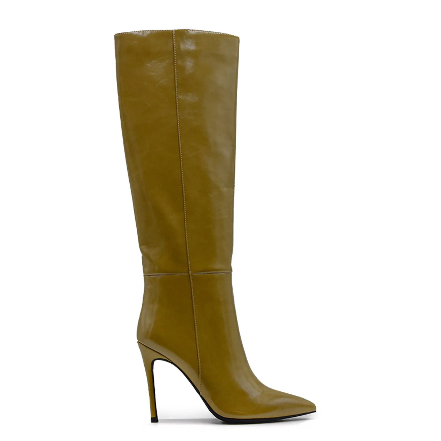 Jeffrey Campbell Stivali Arsen Senape Dalla Cerniera Laterale