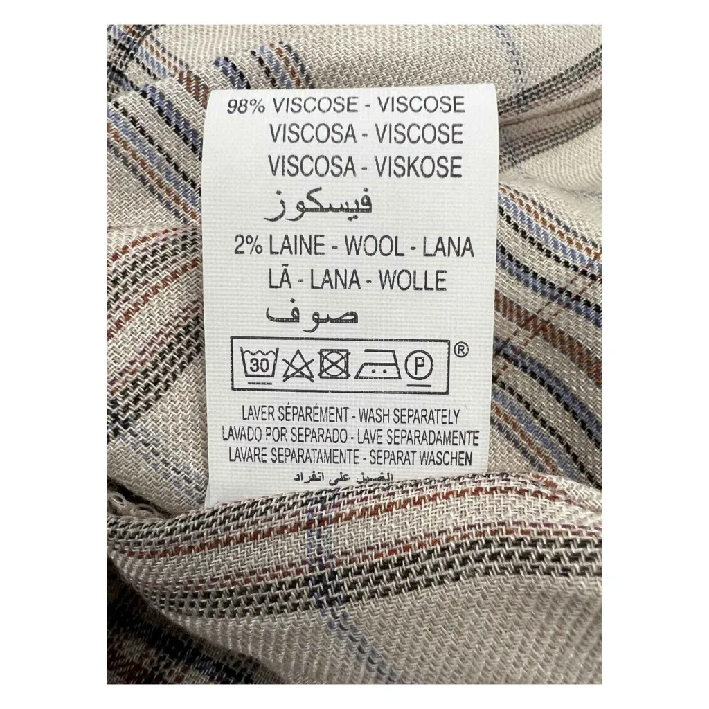 LA FEE MARABOUTEE blusa donna ecru quadri blu/cammello FE-TO-RUNE-S MADE IN ITALY