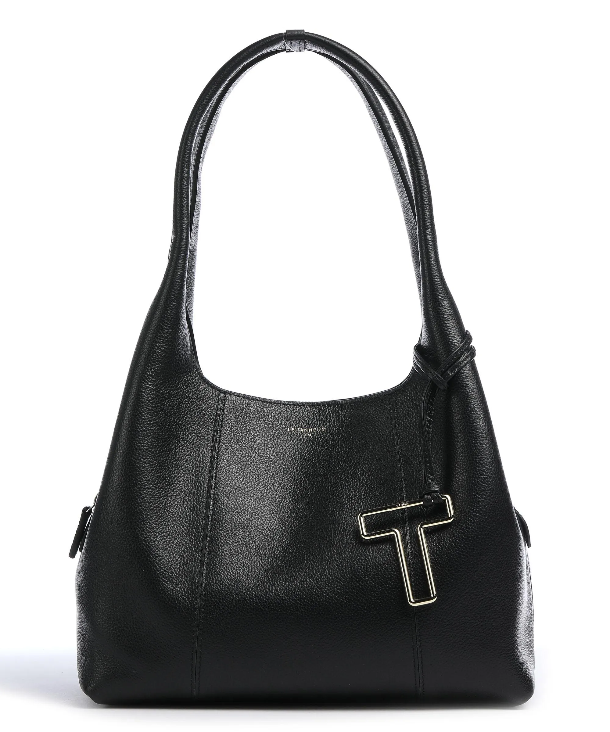  Le Tanneur Juliette Borsa hobo pelle di vacchetta grana nero  
