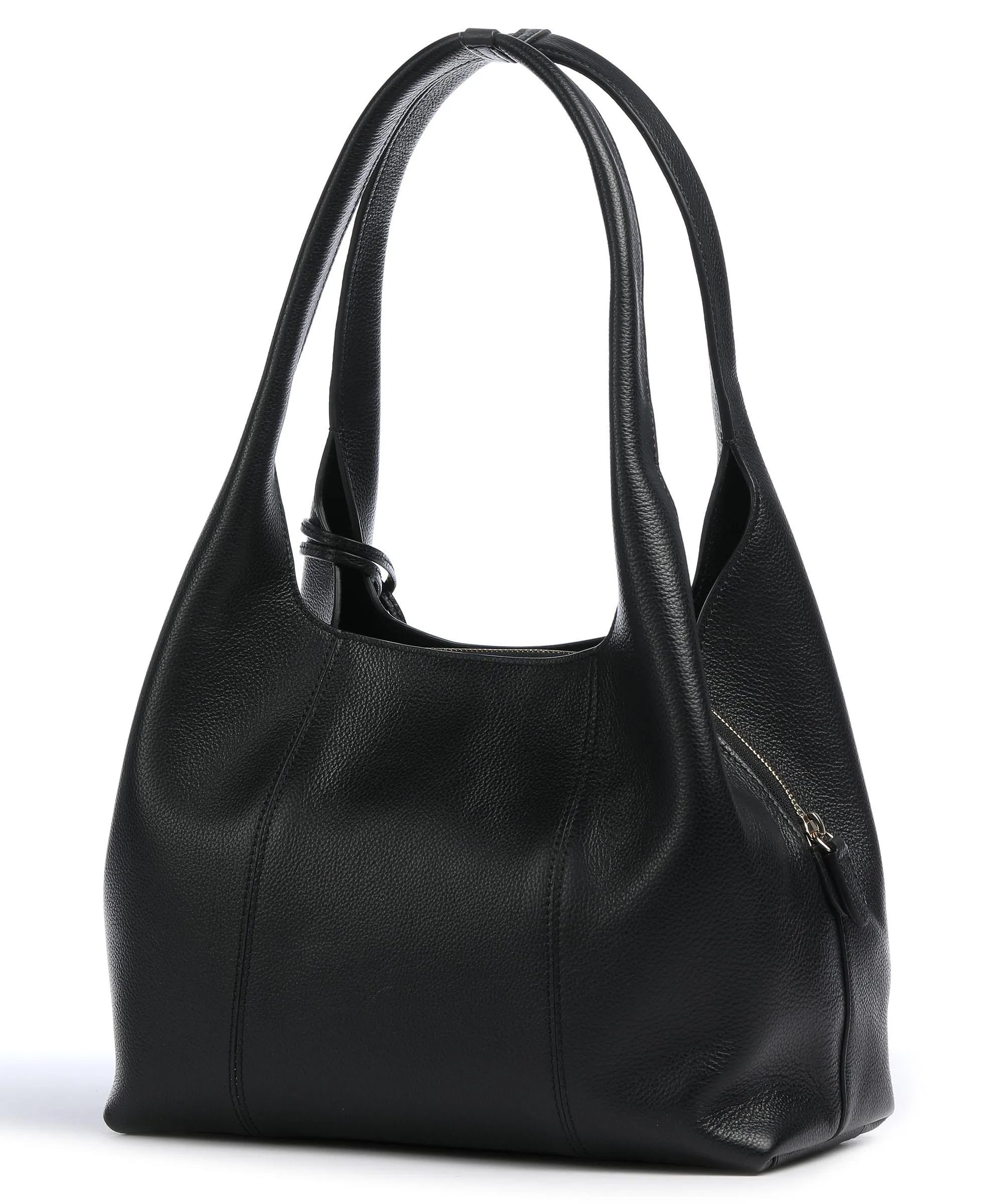  Le Tanneur Juliette Borsa hobo pelle di vacchetta grana nero  